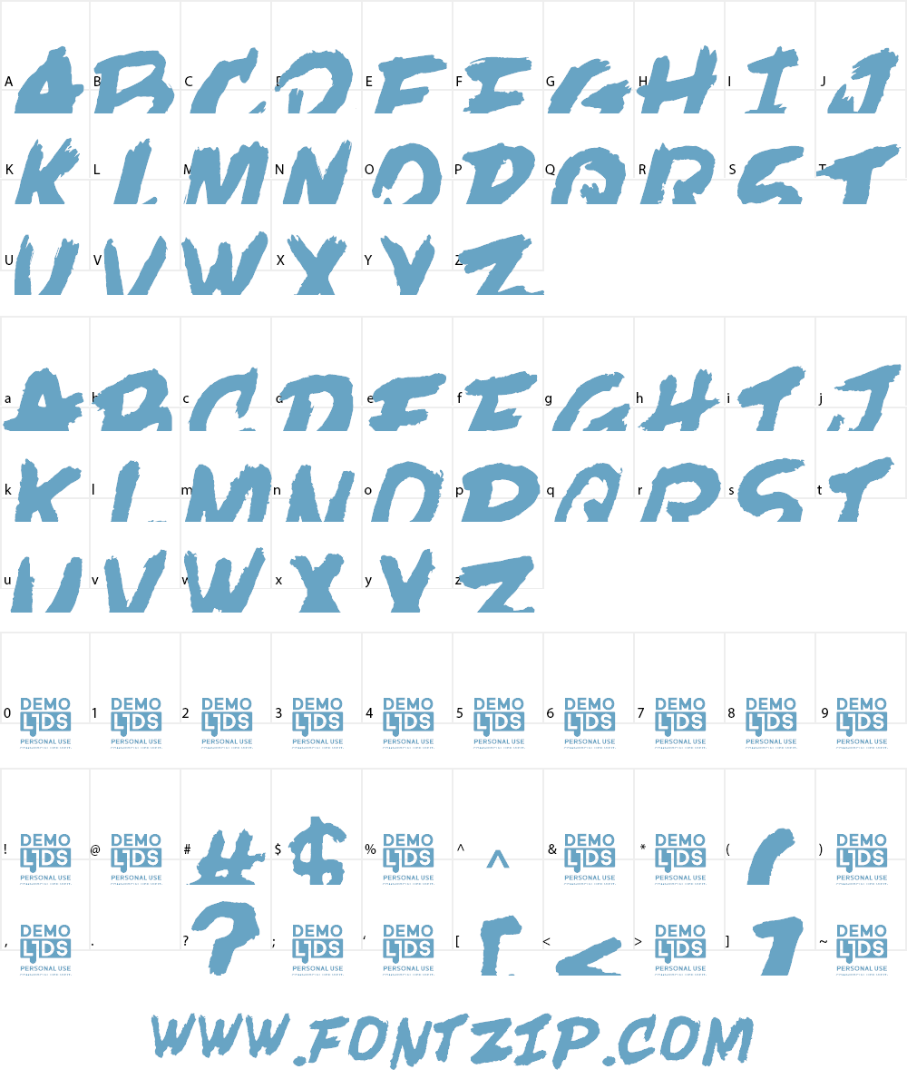 In der Zeit Font Character